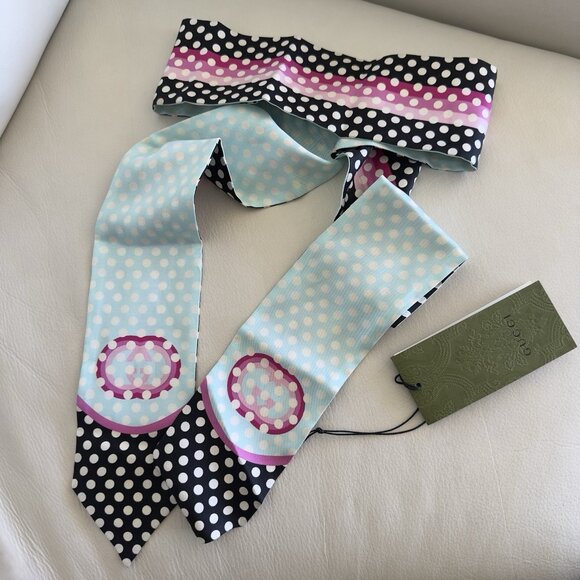 NWT GUCCI Polka Dot Headband 100% Authentic Silk Sz S main image 10